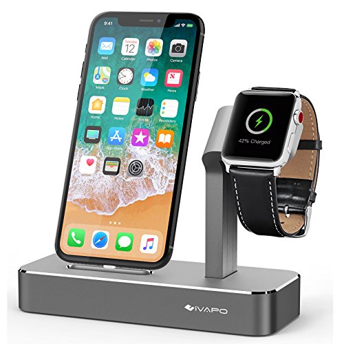 Ivapo Stazione per Apple Watch iPhone 2 in 1