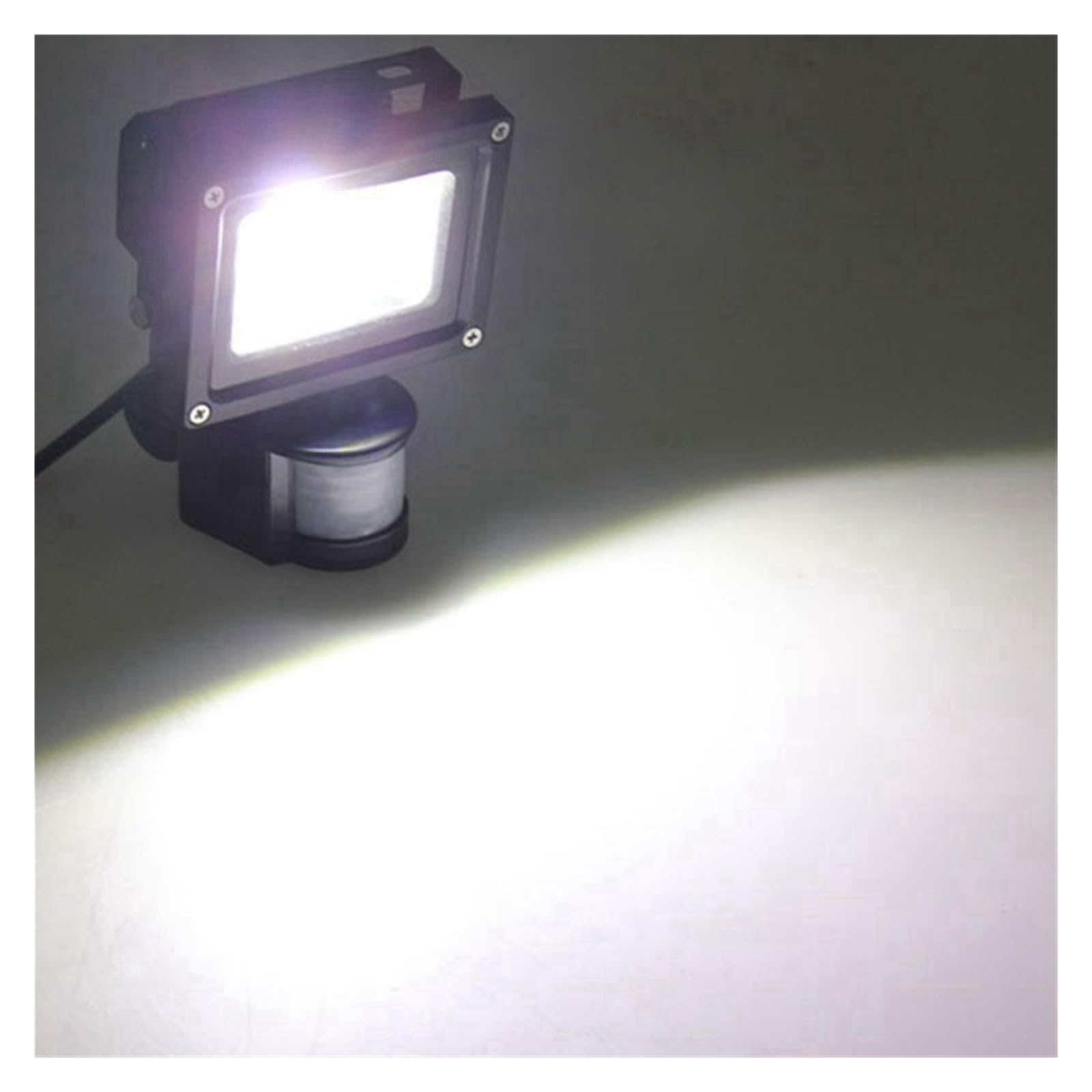 Zewnętrzne światło powodziowe Reflektor Wejściowy LED O Mocy 10 W, Wodoodporny, Układ Słoneczny, Zabezpieczenie Garażu, Czujnik Ruchu, Możliwość Regulacji Czasu Oświetlenie miejsca pracy