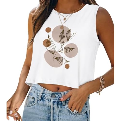 Crop Tops for Women Tank Summer Casual Sleeveless Loose Fit Basic Shirts 2026