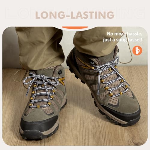 Image of Stepace 2 Pairs Round Heavy Duty Boot Laces for Hiking and Work Boots