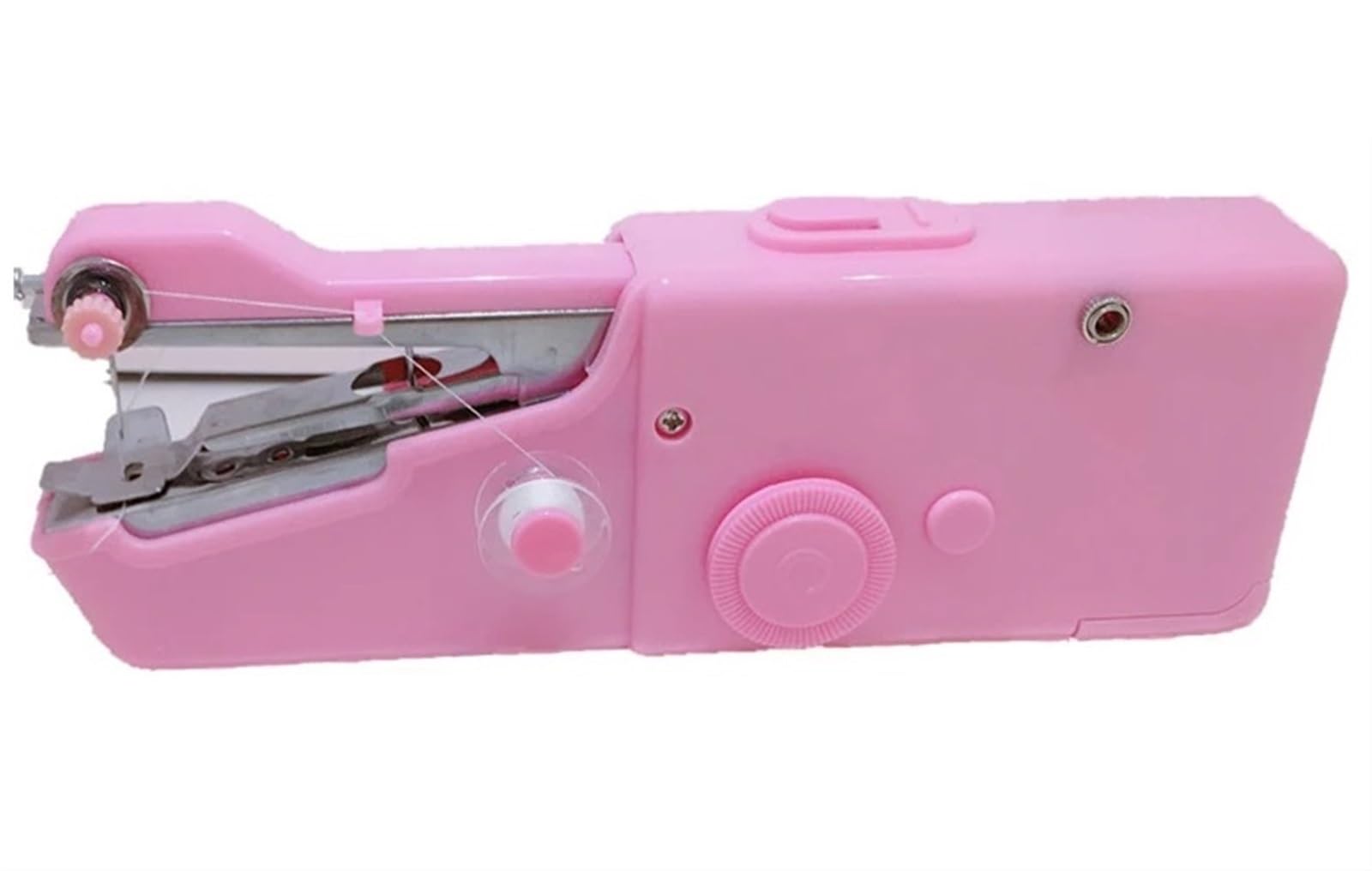 Edede Roze Sewing Machine, Portable Manual Sewing Machine Handheld Rope-Free Electric Quick Build Diy Apparel Supplies Arts Crafts Home Garden Embroidery(Roze)