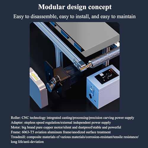Cinta transportadora modular de aluminio con velocidad regulable 5