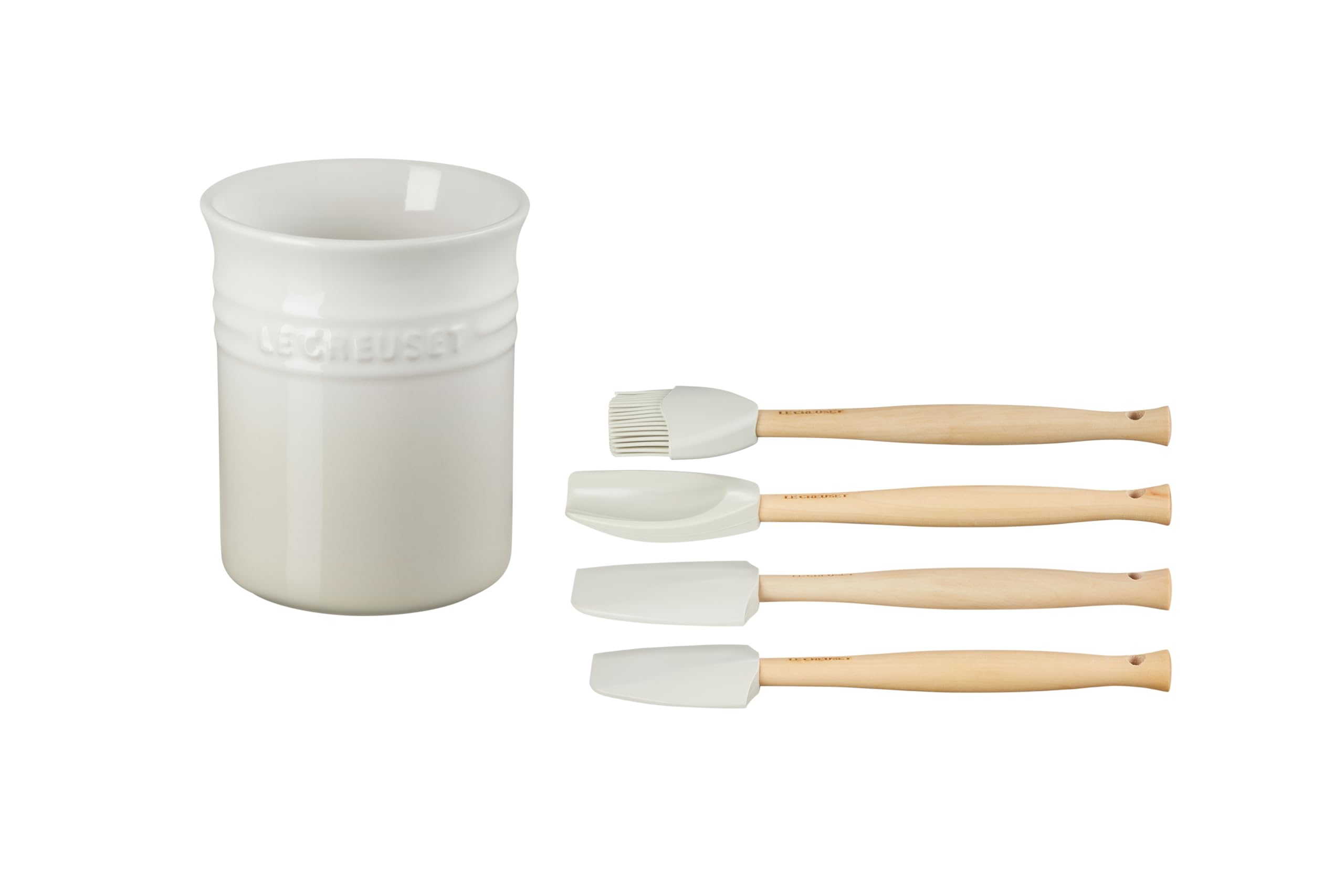 Le Creuset Classic Kochkellen-Set 5tlg. Craft (1.1 L), Meringue, 79003007160000