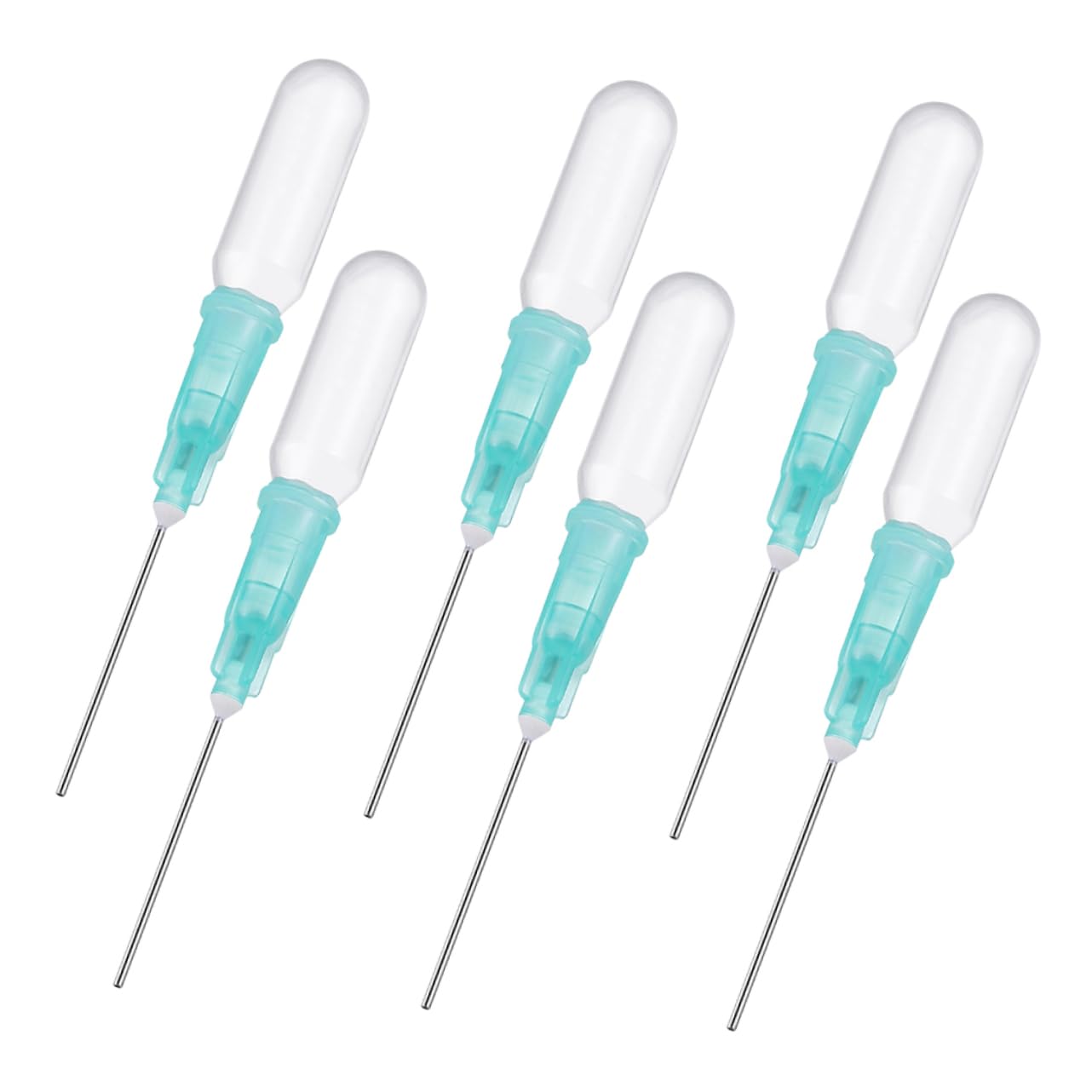 FUNOMOCYA 6pcs Oil Dropper Bottles Essential Oil Pipettes Applicator for Perfume DIY Use Plastic Dropper Precision Needle