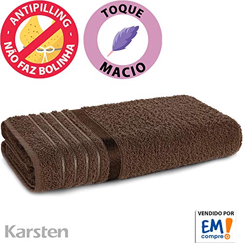 Jogo de Toalhas Banho Karsten 5 peças Algodão Felpuda Otto (BEGE E MARROM)