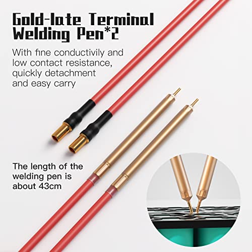 Spot Welder, Type-C Fast Charging Spot Welder 6 Gear Adjustable, 5000Mah Capacity Mini Spot Welder Machine With 16'' Spot Welding Pen, Charging Cable, 2M Nickle Sheet(Black 5000) #TOP4