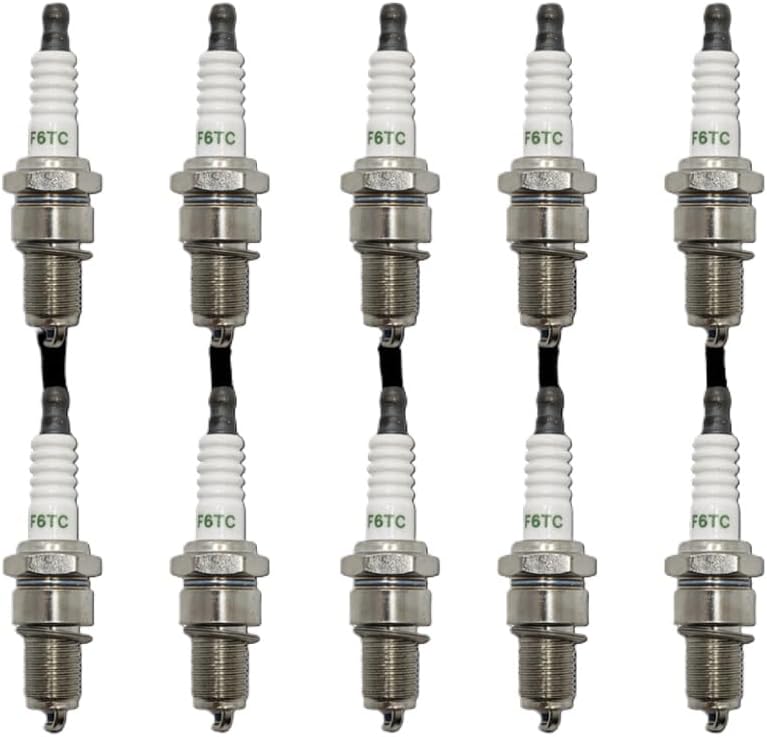 Spark Plug Compatible With Lawn Mower And Garden Tool Replacement For BPR6ES W20EPR-U W7DCR RN9YC