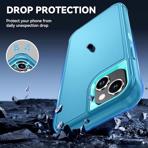 Image of SunStory Compatible with iPhone 14 Plus Case with HD Screen Protector, 3-Layer Heavy Duty Full-Body Cover,3 in 1 Hybrid Protective Case for iPhone 14 Plus 6.7 inch,LakeSkyBlue