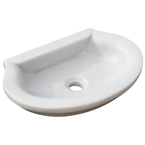 Biscottini Lavandino in marmo 46x31x13cm, Lavandino da esterno e interno,