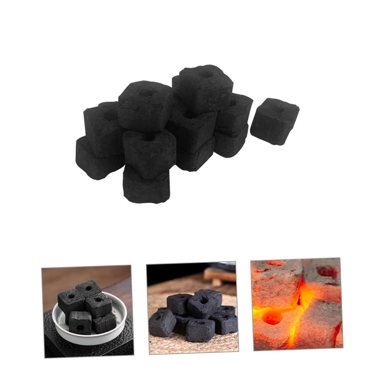 Carbón Vegetal de Bambú Bolsa de 500g para Barbacoa y Camping Carbón Multifuncional y Versátil para Estufa y Parrilla al Aire