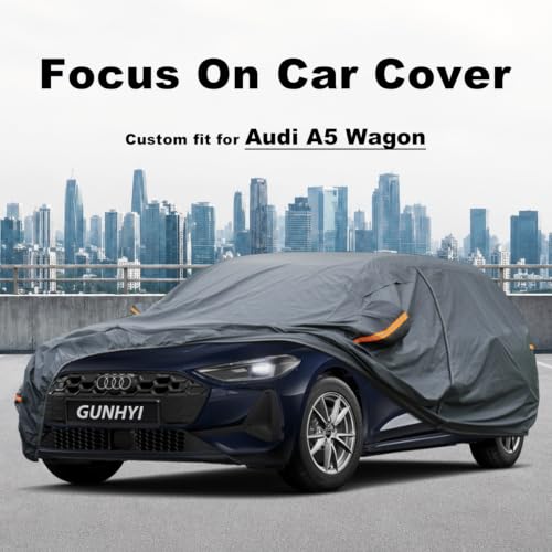 Image of GUNHYI Premium Car Cover Custom Fit Audi A5 /S5 Wagon, 16 Layers Heavy Duty Car Cover Waterproof All Weather with Zipper Door for Sun Rain Snow Dust Uv Protection