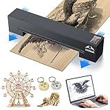 SRWOR Gecko Laser Engraver,10W Output Extension Laser Engraving Cutting Machine, Auto-Focus&Smoke-Free 80W CNC Cutter for Metal Leather Wood,No Assembly Needed (400x ∞ mm)