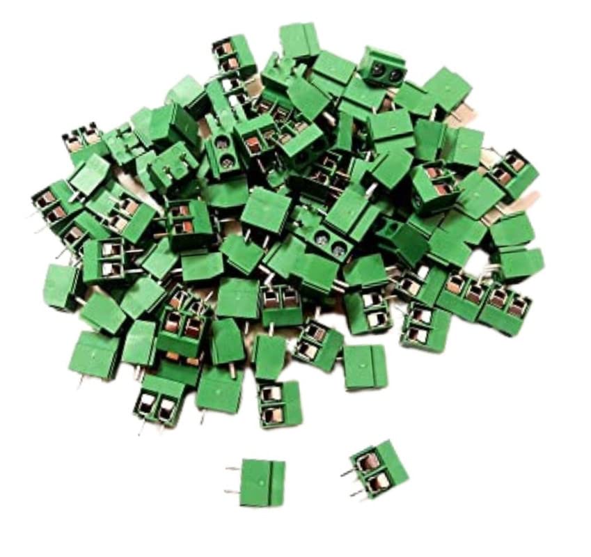 ESPtronics 50 Pcs Terminal Block Wire Connector PCB Mount 5mm Pith 2 Pin Screw Terminal Block Connector PBT YX-126 Connector AC 300V, 10A 14-22 AWG (B0BMGDVGQ5) Amazon Price History, Amazon Price Tracker