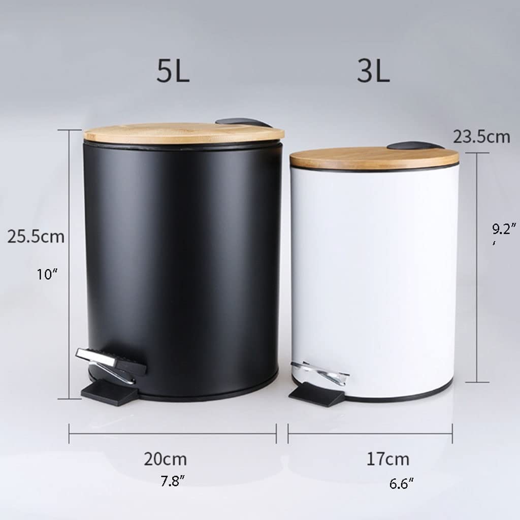 Pattumiera – Design moderno 5L in legno flip gradini cestino può immondizia spazzatura bidone residuo organizzatore bagno cucina soggiorno decorazione ufficio Pattumiera Multipat