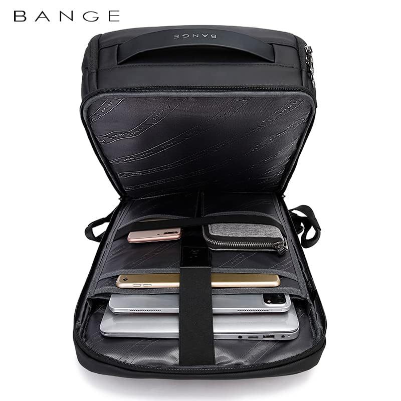 Image of BANGE Business Smart Backpack Water Resist fit 15.6 Inch Laptop Backpack with USB Charging Port,Travel Durable Backpack