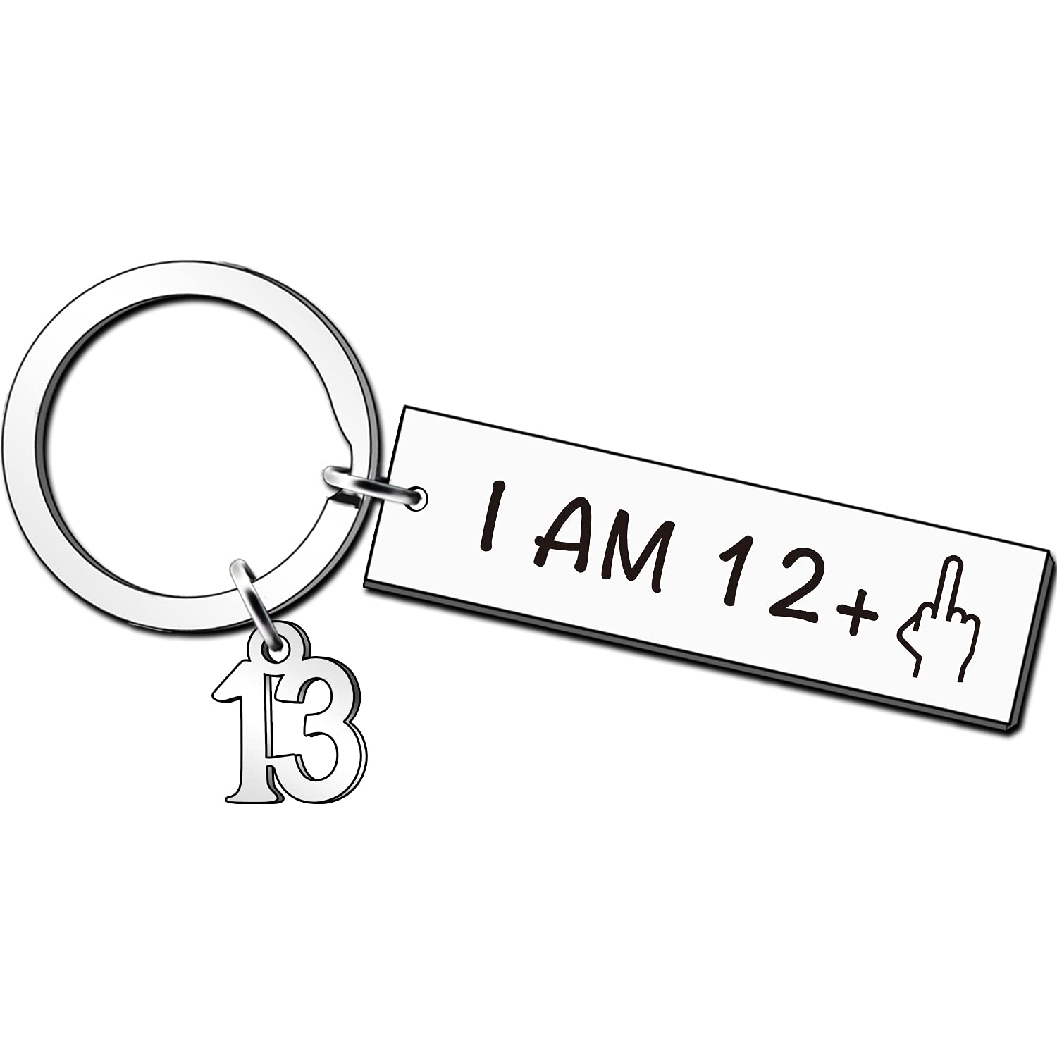 JMIMO Funny Birthday Keyring Gifts for Women Men Boys Girls Gag Gifts Happy Bday Stainless Steel Keyring Idea as a Joke Celebration Best Birthday Presents