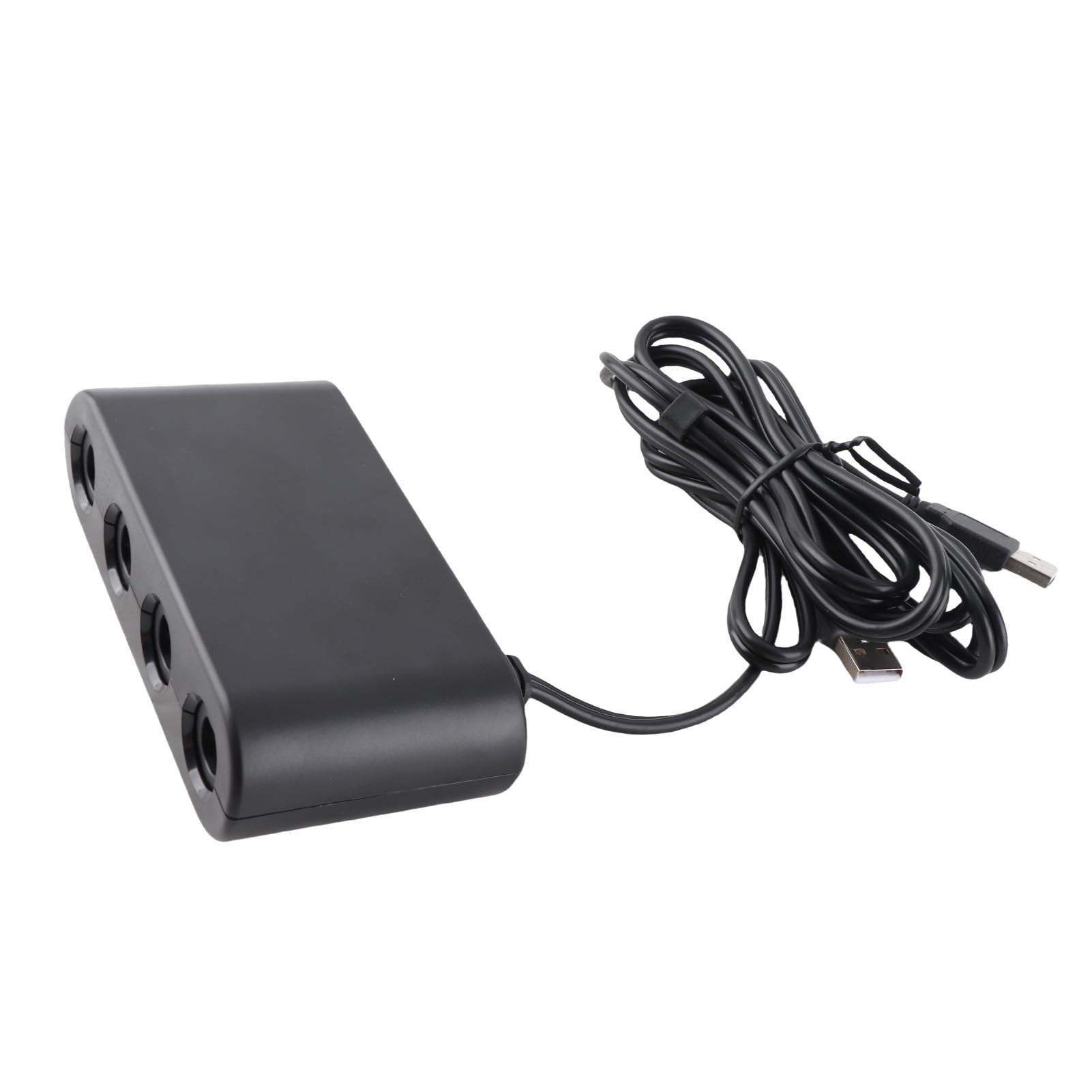 Jectse Adaptador de Controlador para 3 en 1 GC Handle Converter con Función Turobo, Plug and Play Super Smash Bros Adapter con 4 Puertos para Wiiu/PC