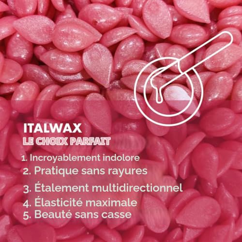 Italwax Top Line Pink Pearl – Cire Pelable en Perles 750g – Sans Colophane Idéale Peaux Sensibles – Épilation Professionnelle sans Bandes Maillot et Aisselles – Sans Parfum – vue 4