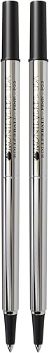 Miniatura 1 de Monteverde Rollerball Recambio para adaptarse a bolígrafos Parker Rollerball punta fina negro 2 por paquete P222BK
