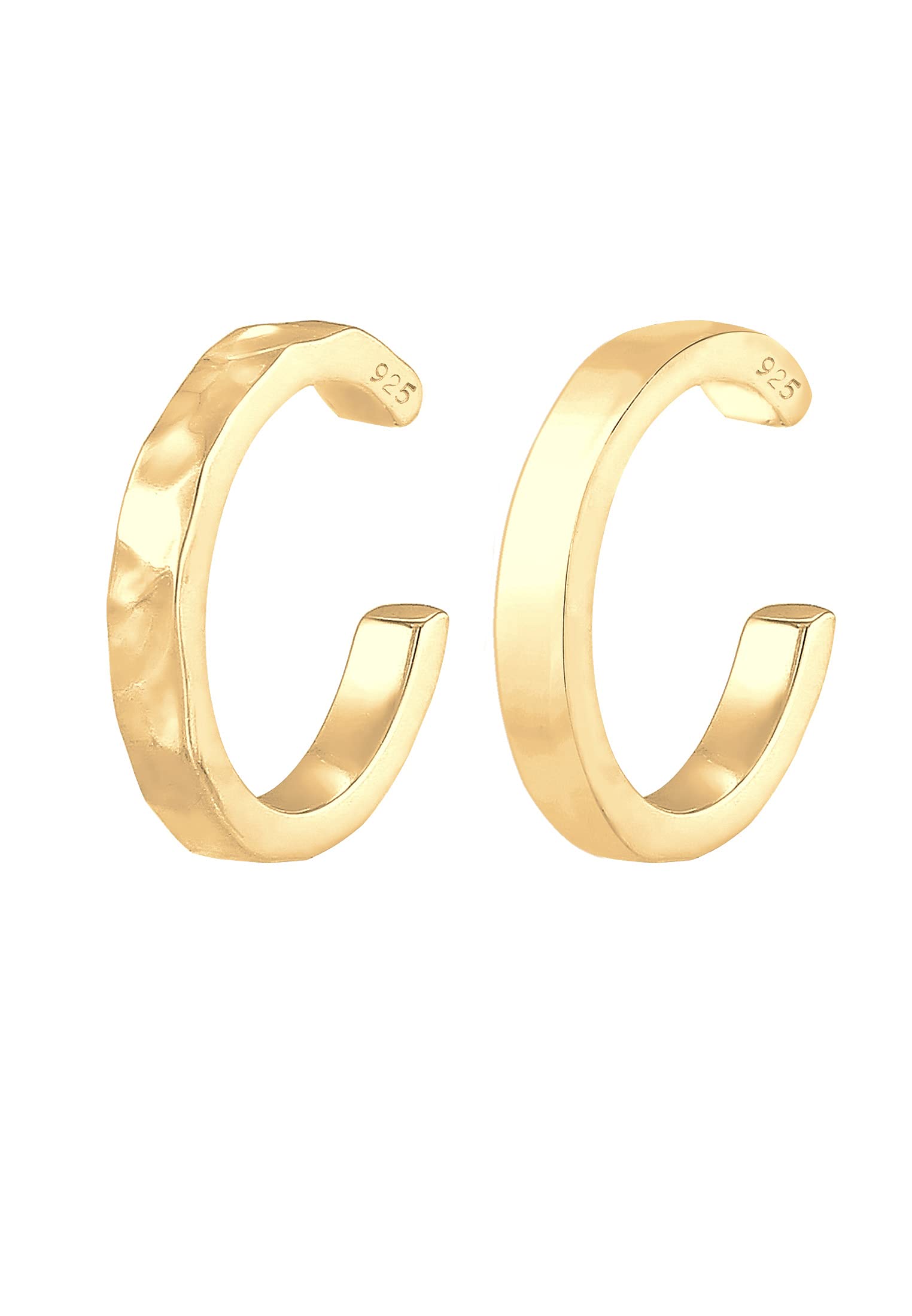 ElliEarrings Women Earcuff Organic Look Minimal Basic Adjustable in 925 Sterling Silver