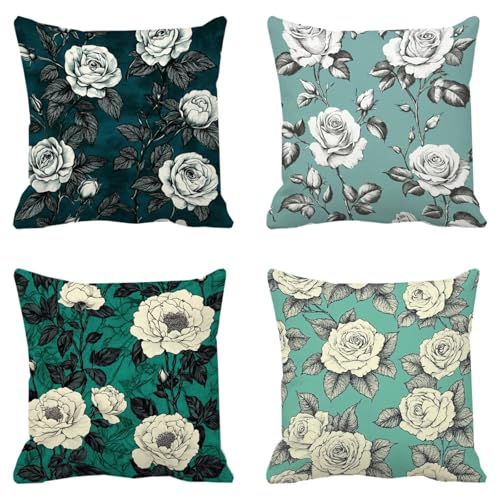 Housse coussin 45x45cm taie oreiller décoration maison canapé extérieur gris