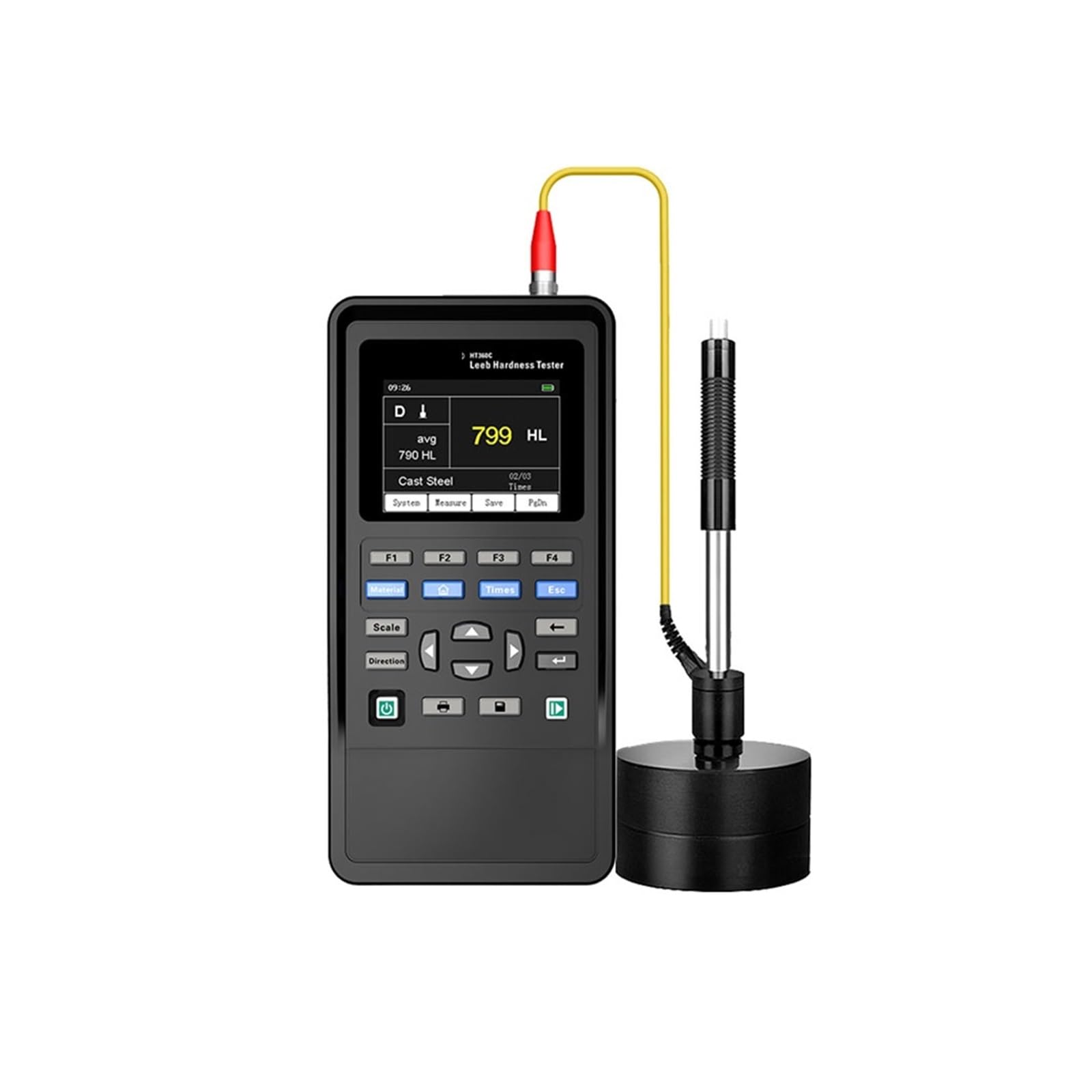 Probador de Dureza, Probador de dureza Metal 7 en 1 durómetro Richter medición HL HB HRB HRC HRA HV HS prueba(HT360 I)