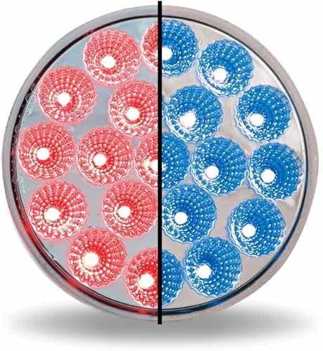 4 LED de doble revolución rojo/azul