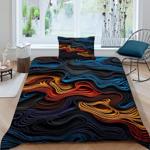 Parure de lit microfibre avec fermeture éclair pratique 135x200