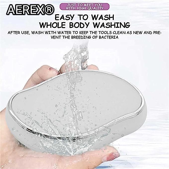 Worldwide e-Mart Crystal Hair Eraser for Women and Men, Painless Magic Hair Remover Stone For Women, Quick and Easy Crystal Hair Remover for Back Legs Arms, Reusable and Washable (Multi-Color) 4