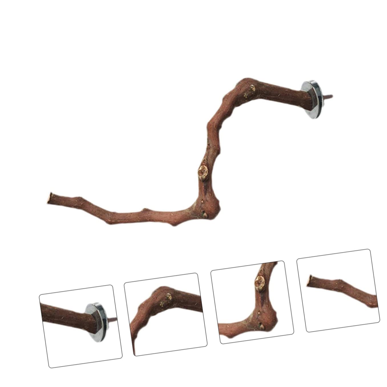 POPETPOP Lot De 3 Jouets pour Cage À Oiseaux Tige Debout Jouet Dentraînement pour Perroquet Jouet À Mâcher pour Animaux De Compagnie Branche en Bois Naturel Jouets Dexercice pour Oiseaux