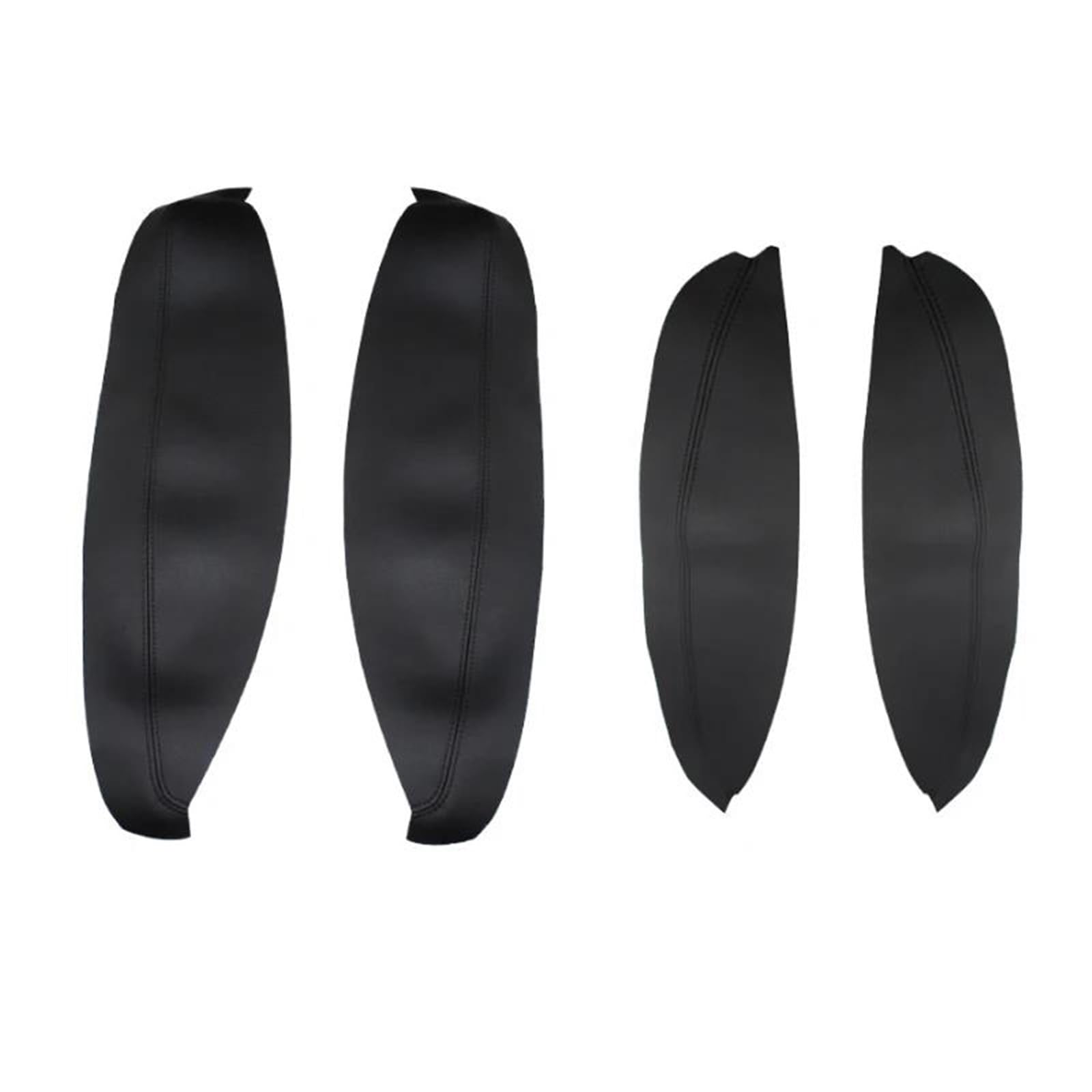 YESKIT Car Door Handle Panel Armrest Microfiber Leather Cover Accessories for Nissan for Qashqai J10 2007 2008-2015(Black)