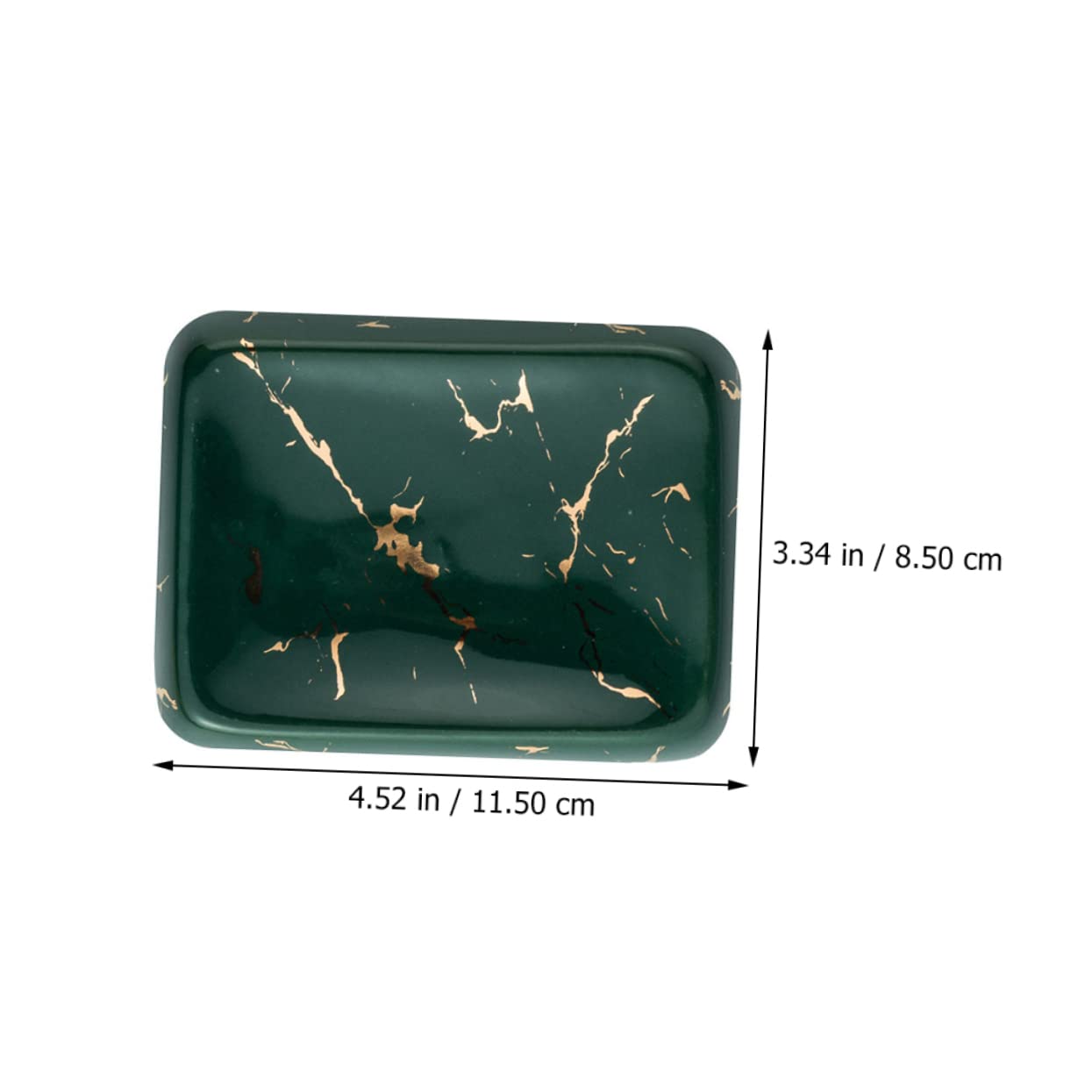 Jabonera de Cerámica Verde Estilo Nórdico para Baño, Hogar | Hotel y Casa, Fácil de Limpiar, Resistente, Bandeja para Jabón de Ducha