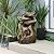 Alpine Corporation WIN1118 Indoor Floor Rainforest Log Fountain with LED Lights, 5-Tier Waterfall Garden Fountain 22", Brown