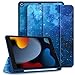 CACOE Hülle für iPad 9./8./7. Generation mit Stifthalter 10.2 Zoll Modell 2021/2020/2019, Ultradünne Schutzhülle aus TPU mit Standfunktion für iPad 10.2,Blauer Sternenhimmel