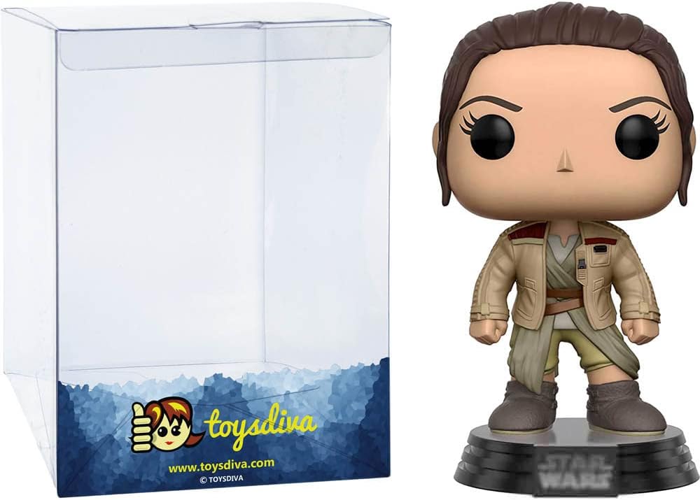 Funko Rey (Target Exc): P o p ! Vinyl Figurine Bundle with 1 Compatible 'ToysDiva' Graphic Protector (161-11708 - B)