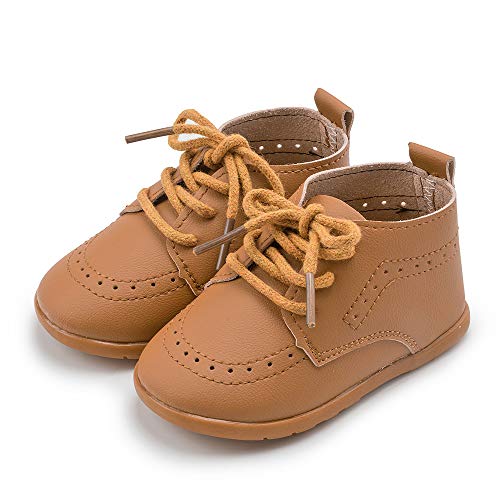 Meckior Infant Baby Boys Girls Classic PU Leather Wedding Loafers Brogue Toddler Oxford Dres