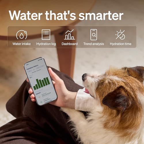 Image of PETLIBRO Quiet Dog Water Fountain Stainless Steel Tray, Smart Pet Water Fountain for Dogs Inside with App Monitoring, 3L Dog Fountain Water Bowl, Automatic Water Dispenser for Dogs, Cat Water Fountain