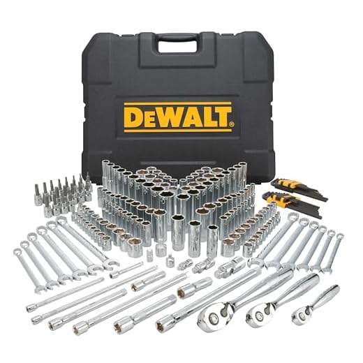 DEWALT Mechanics Tools Kit and Socket Set, 204-Piece, 1/4" & 3/8" & 1/2" Drive, MM/SAE (DWMT72165)
