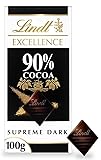 Excellence Chocolate Bar Range – Premium Swiss Chocolate Gift For Any Occasion (Lindt Excellence Dark 90% Cocoa Chocolate Bar 100G)
