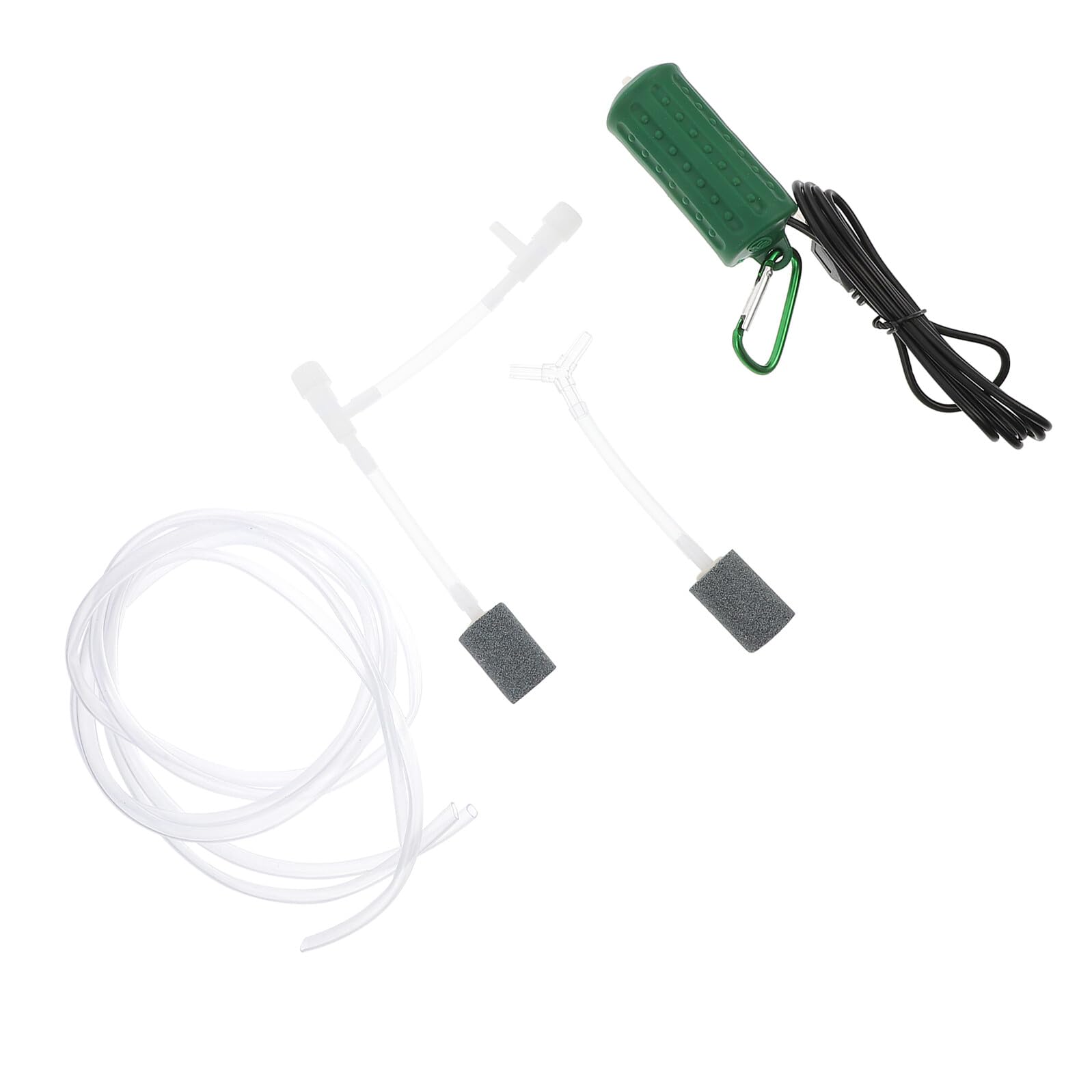 GALPADA Portable USB Oxygen Pump for Fish Tank Aquarium Dual Outlet Silent Aeration Air Pump with Graphite Diffuser