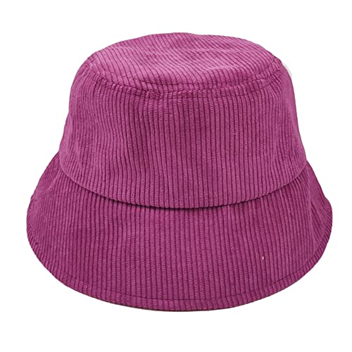 Sun Hat Women's Corduroy Bucket Hats Outdoor Panama Winter Cap Fishing Unisex Bucket Caps Men Casual Green #TOP1