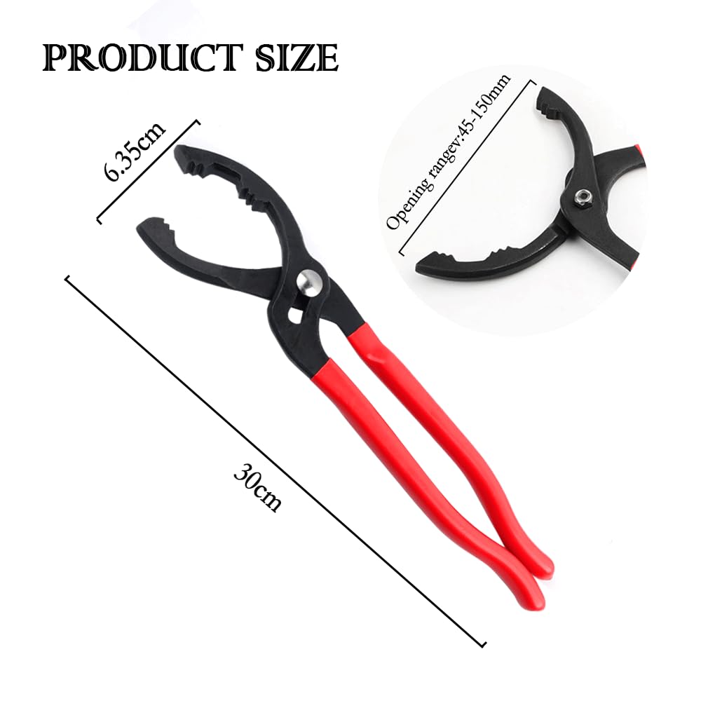 Klucz do filtra oleju 30 cm, 3 pozycje regulowane + 15° wygięta głowica narzędzie do filtra oleju, szczypce do filtra oleju samochodowego, akcesoria samochodowe do filtrów oleju silnikowego