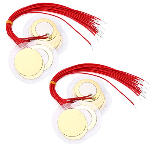 Image of 20PCS 35mm Prewired Piezo Elements Buzzer Sounder Sensor Trigger Drum Disc