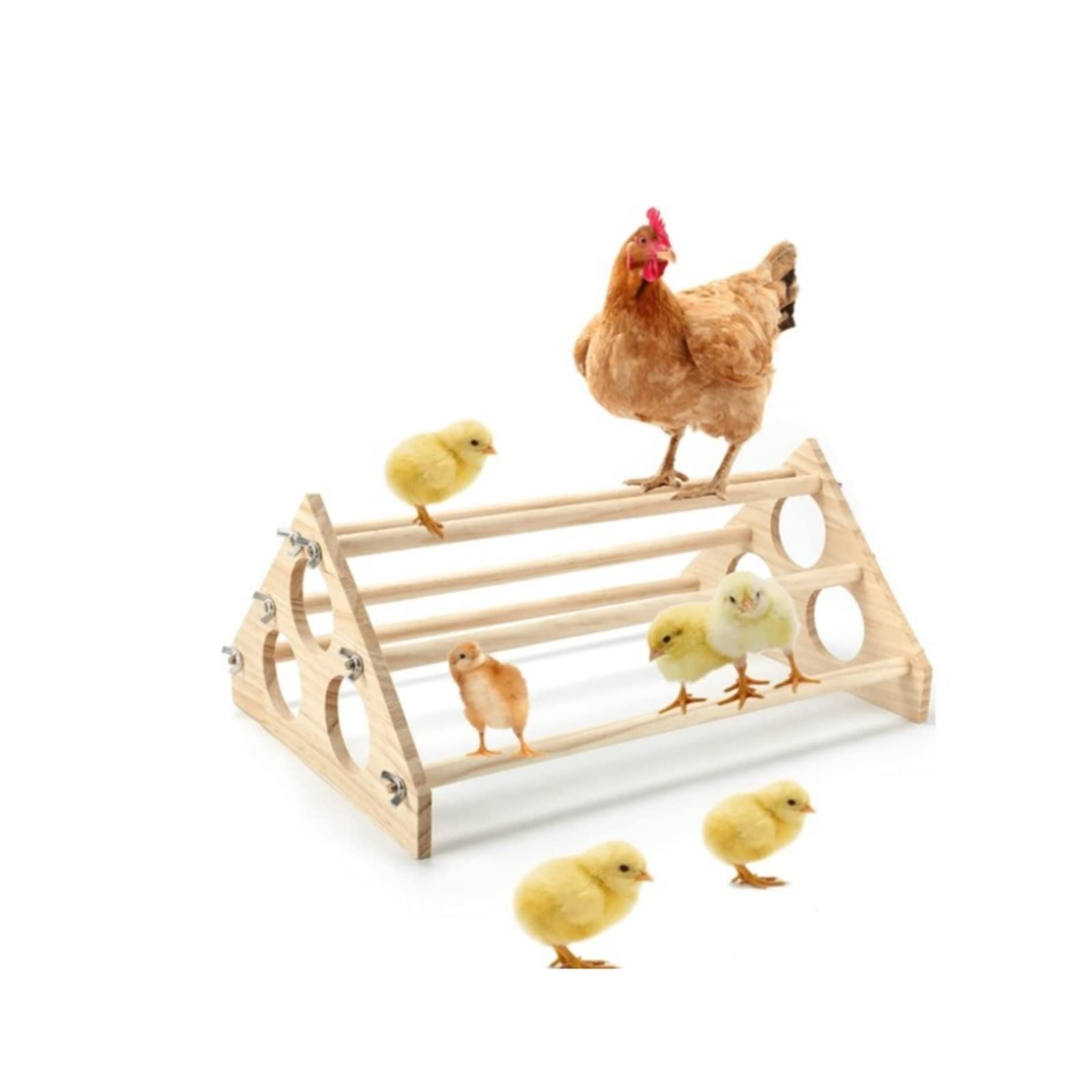 Amazon.co.jp: ペットニワトリ用の三角木製スタンド、鶏小屋の鳥用の