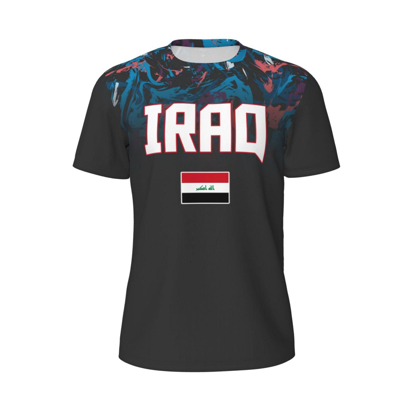 DABOYOZHZH Iraq Flag Cool Iraqans (36) Sports Jersey Mesh T-Shirt 3D Print for Running Cycling Soccer Tennis Fitness Climbing Shirts