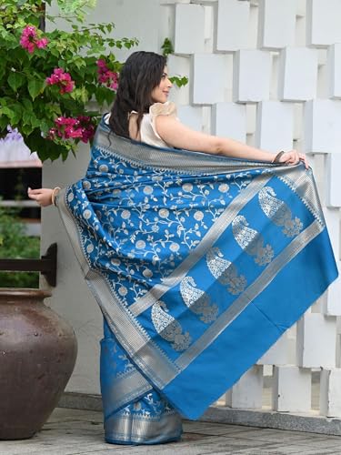 Image of Yashika Women Banarasi Kanjivaram Silk Saree Set with Blouse |saree for Women | Saree | New Sari