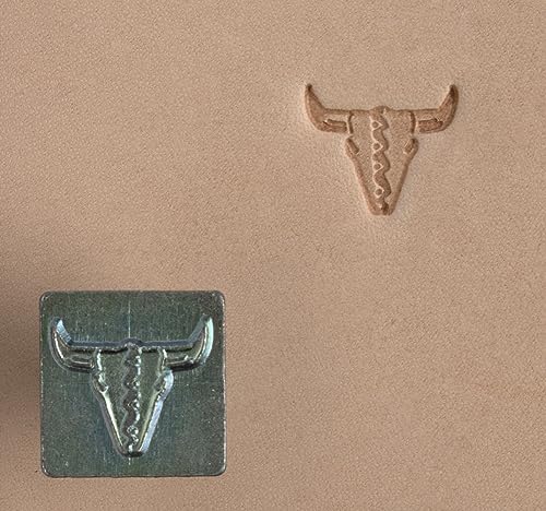 1/2 Inch Craftool Mini 3D Stamp Cowskull Tandy Leather 8800-00