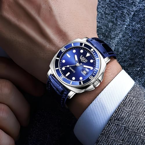 Image of LIGE Mens Roulette Wheel Watches Casino Themed Quartz Analog Watch 3ATM Waterproof Glowing Man Wrist Watches