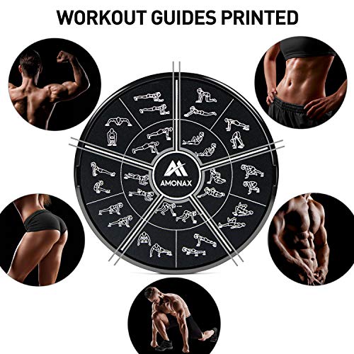 Amonax Core Sliders, Double Sided Gliding Discs with Straps. Ab Gliders for Core Exercise Fitness at Gym & Home, Dual Side Slider Strength Glider Pairs for Carpet, Wood, Tiled Floor - Image 6