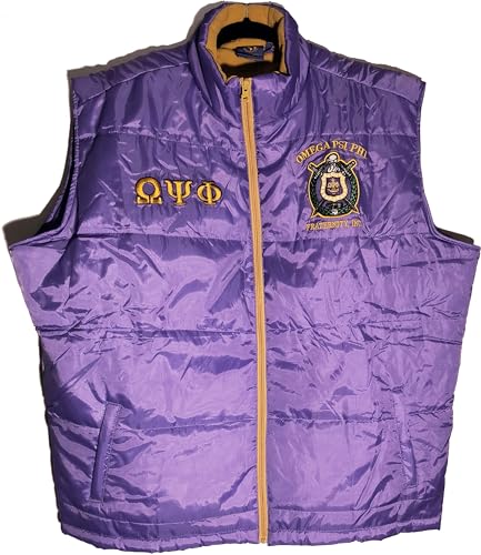 Buffalo Dallas Omega Psi/Ψ Phi Vest [Sleeveless - Purple] - ID#1738-139-8-0-11